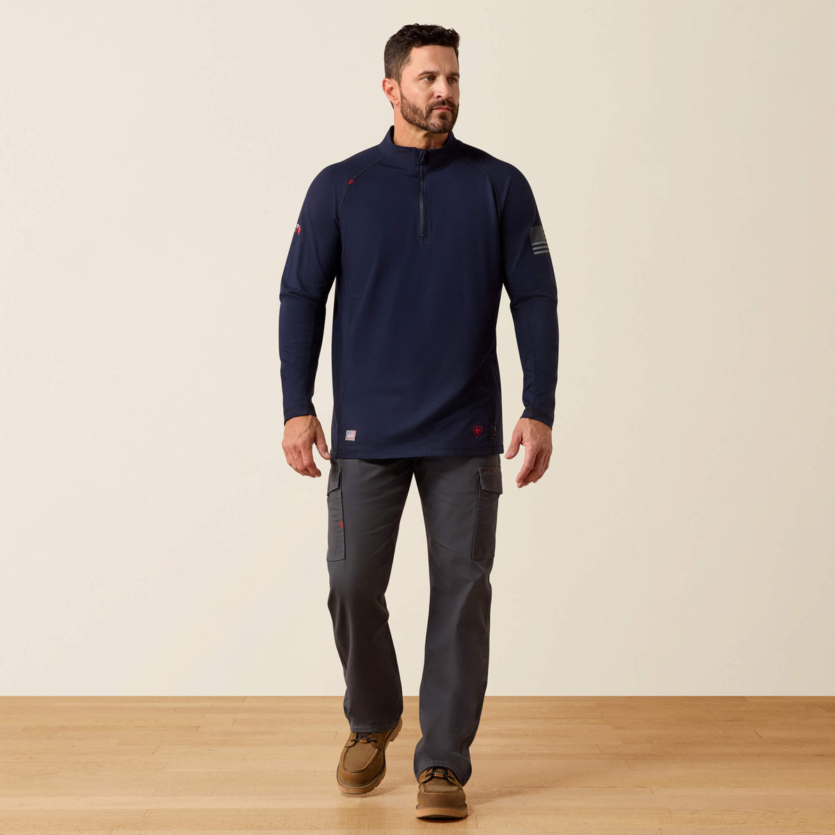 Ariat Classic FR Combat Stretch Patriot 1/4 Zip Work Shirt