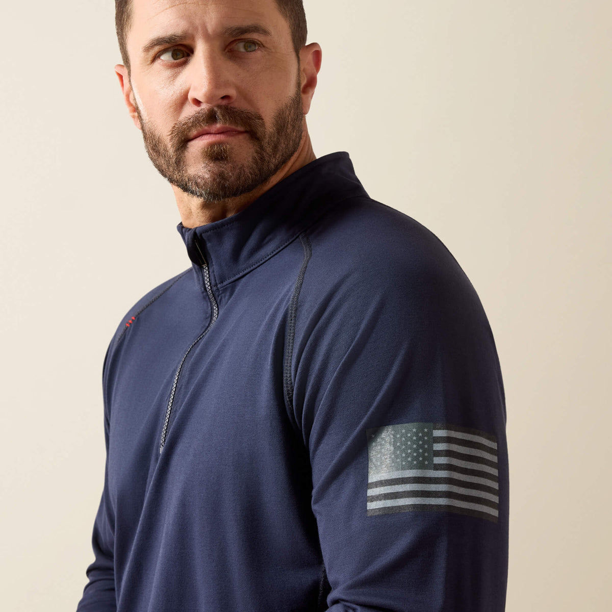 Ariat Classic FR Combat Stretch Patriot 1/4 Zip Work Shirt
