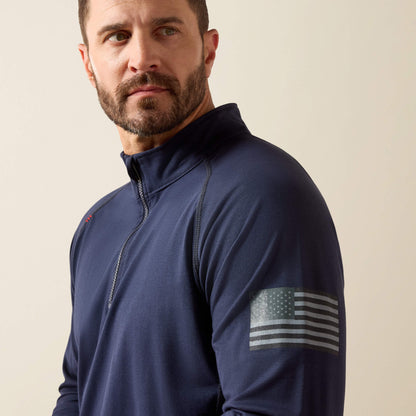 Ariat Classic FR Combat Stretch Patriot 1/4 Zip Work Shirt