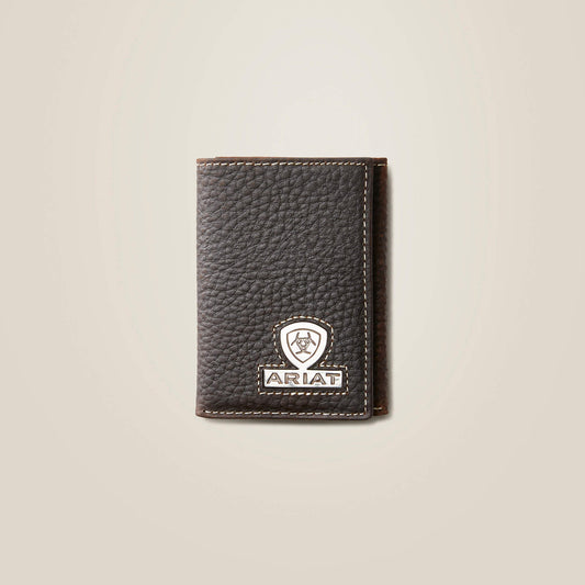 Ariat Latest Trifold Wallet Stacked Logo