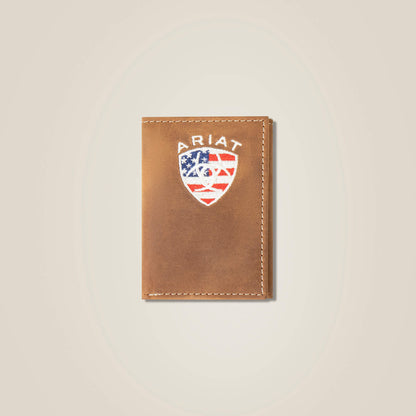 Ariat Hot Sale Flag Shield Trifold Wallet