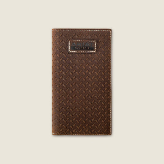 Ariat Featured Diamond Plate Embossed Checkbook Wallet