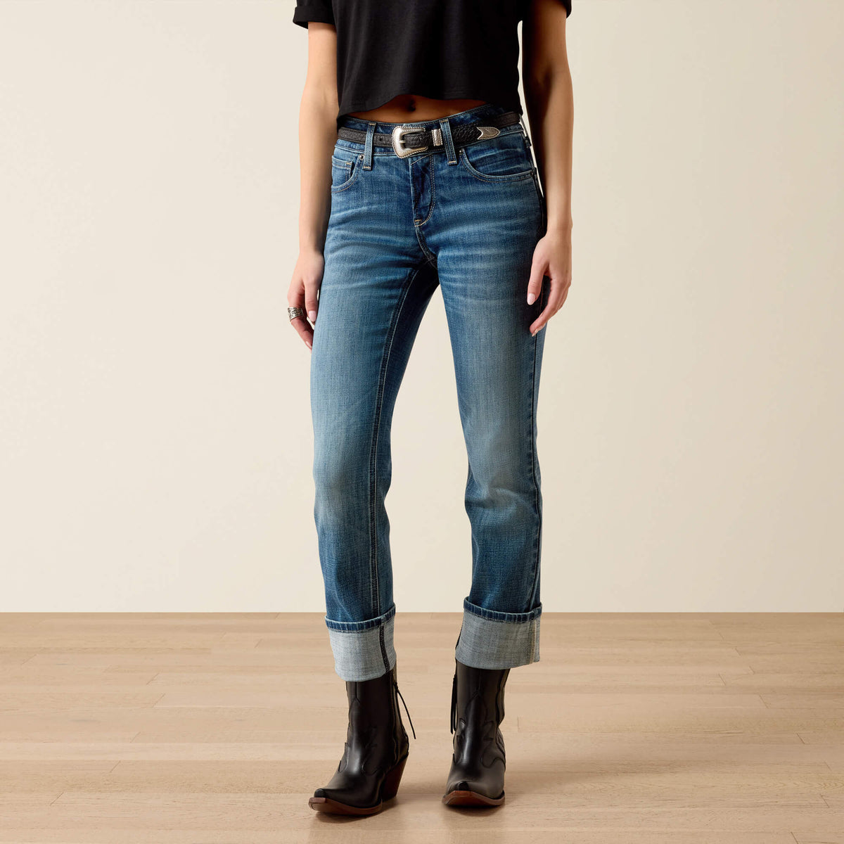 Ariat Hot Sale Perfect Rise Silvie Straight Leg Crop Jeans