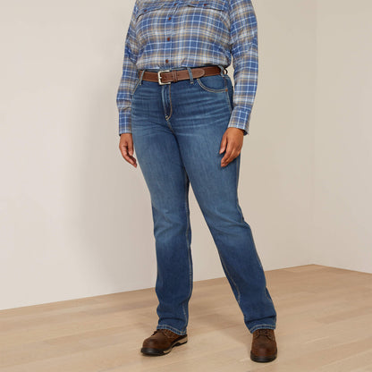 Ariat Top Pick Rebar High Rise Riveter DuraStretch Straight Leg Jeans