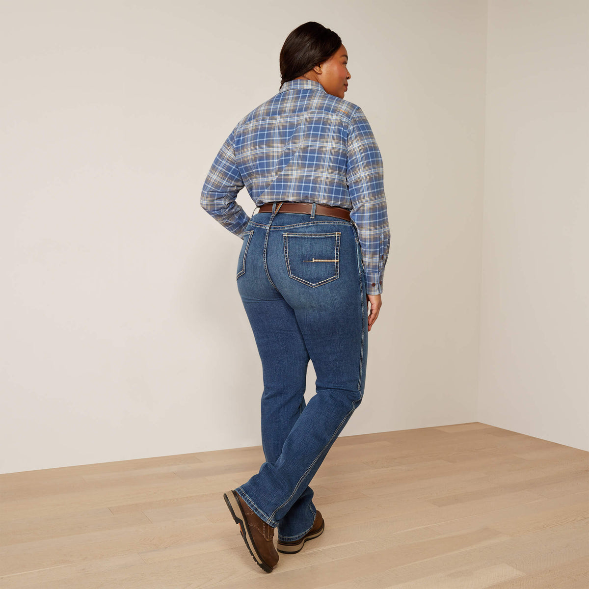 Ariat Top Pick Rebar High Rise Riveter DuraStretch Straight Leg Jeans