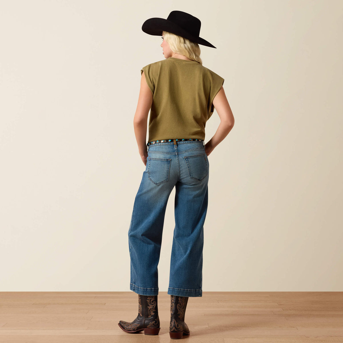Ariat Premium Perfect Rise Jazmine Wide Leg Crop Jeans