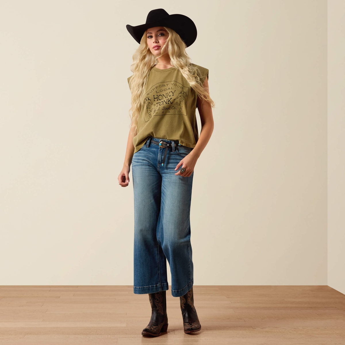 Ariat Premium Perfect Rise Jazmine Wide Leg Crop Jeans