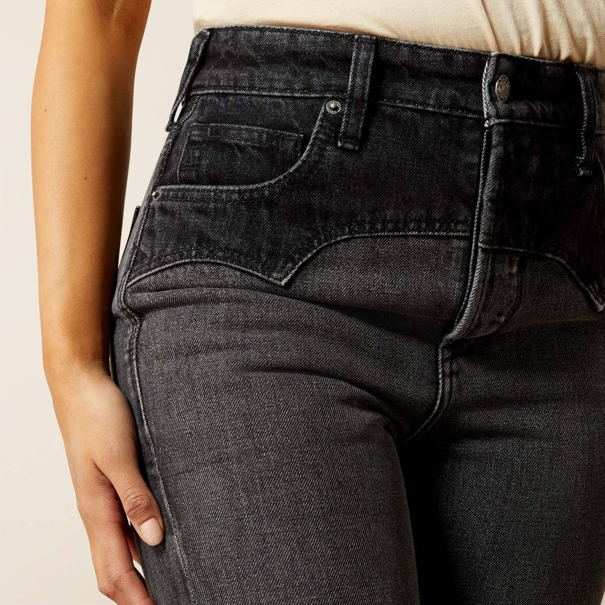 Ariat Great Value Ultra High Rise Cheyenne Yoke Tomboy Boot Cut Jean