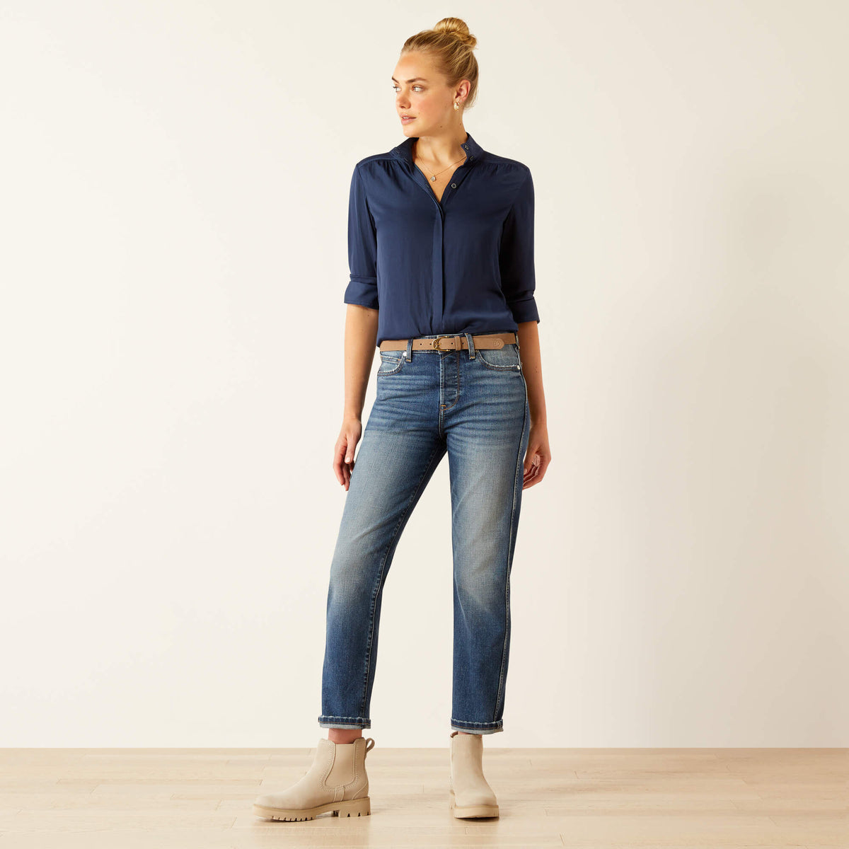 Ariat Best Seller High Rise Bridle Slim Straight Leg Jeans