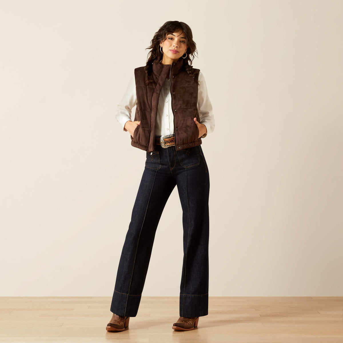 Ariat Trending Swirls Faux Leather Vest