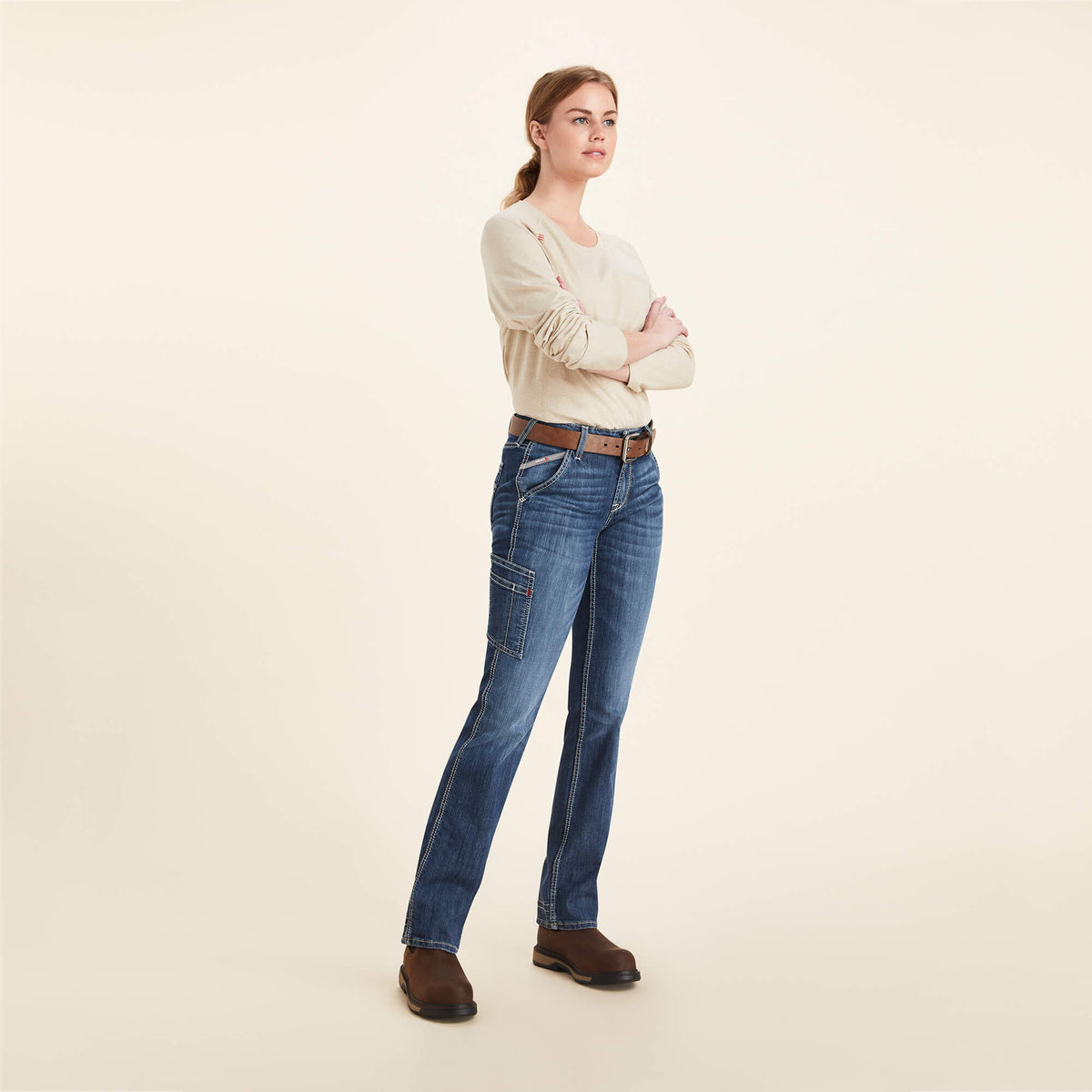 Ariat Popular FR Perfect Rise Perfect Rise DuraLight Stretch Cell Phone DuraStretch Straight Leg Jeans