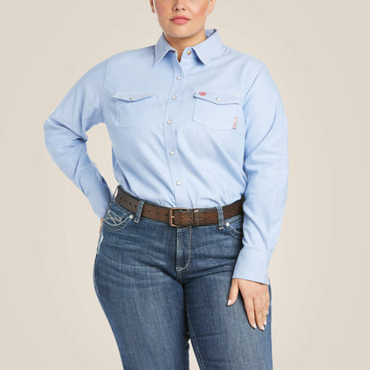 Ariat Featured FR Solid DuraStretch Snap Work Shirt