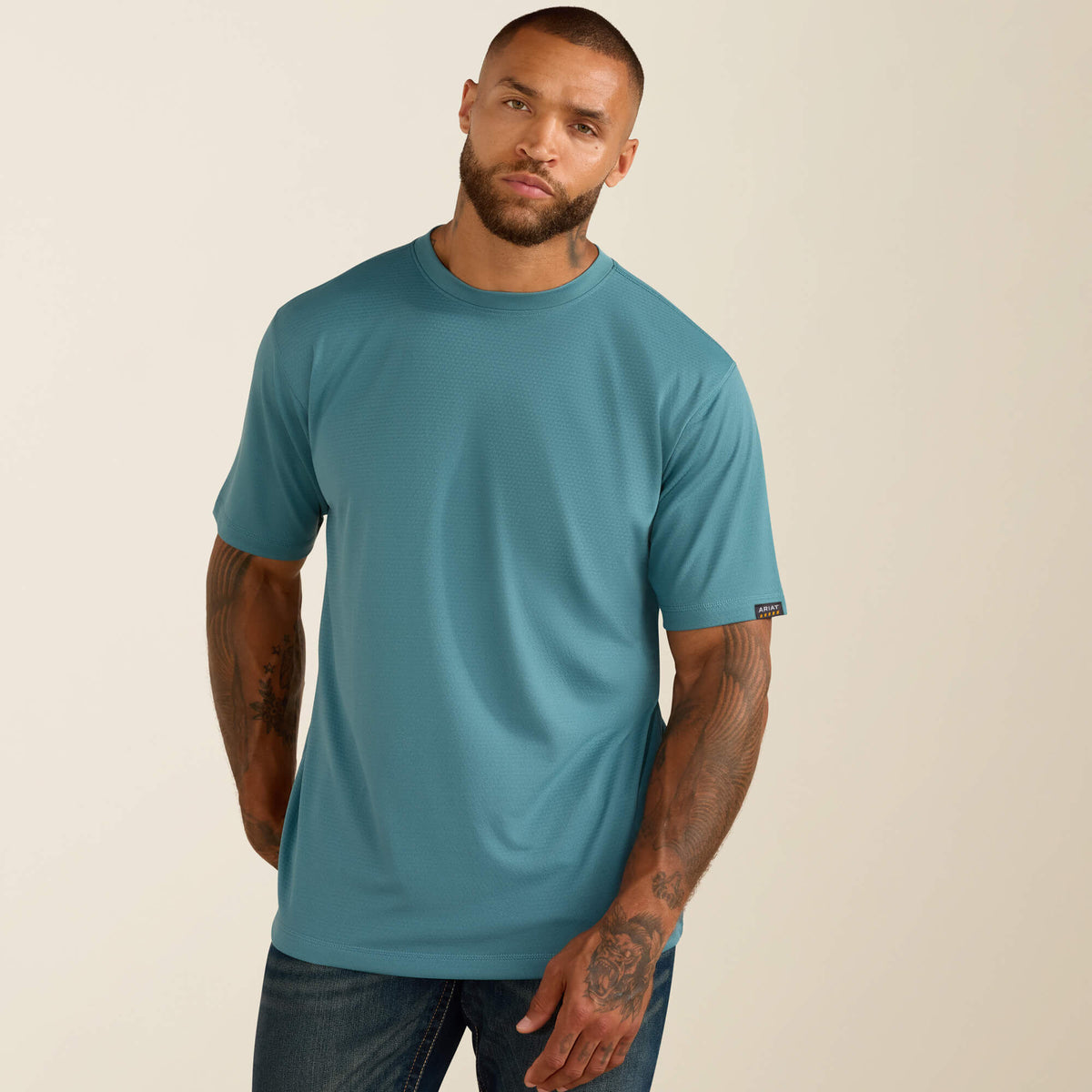 Ariat Signature Rebar Heat Fighter Textured Logo T-Shirt