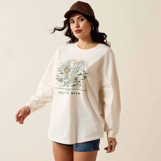 Ariat Premium Canvas Oversized Long Sleeve T-Shirt