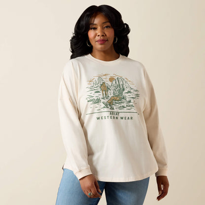 Ariat Premium Canvas Oversized Long Sleeve T-Shirt