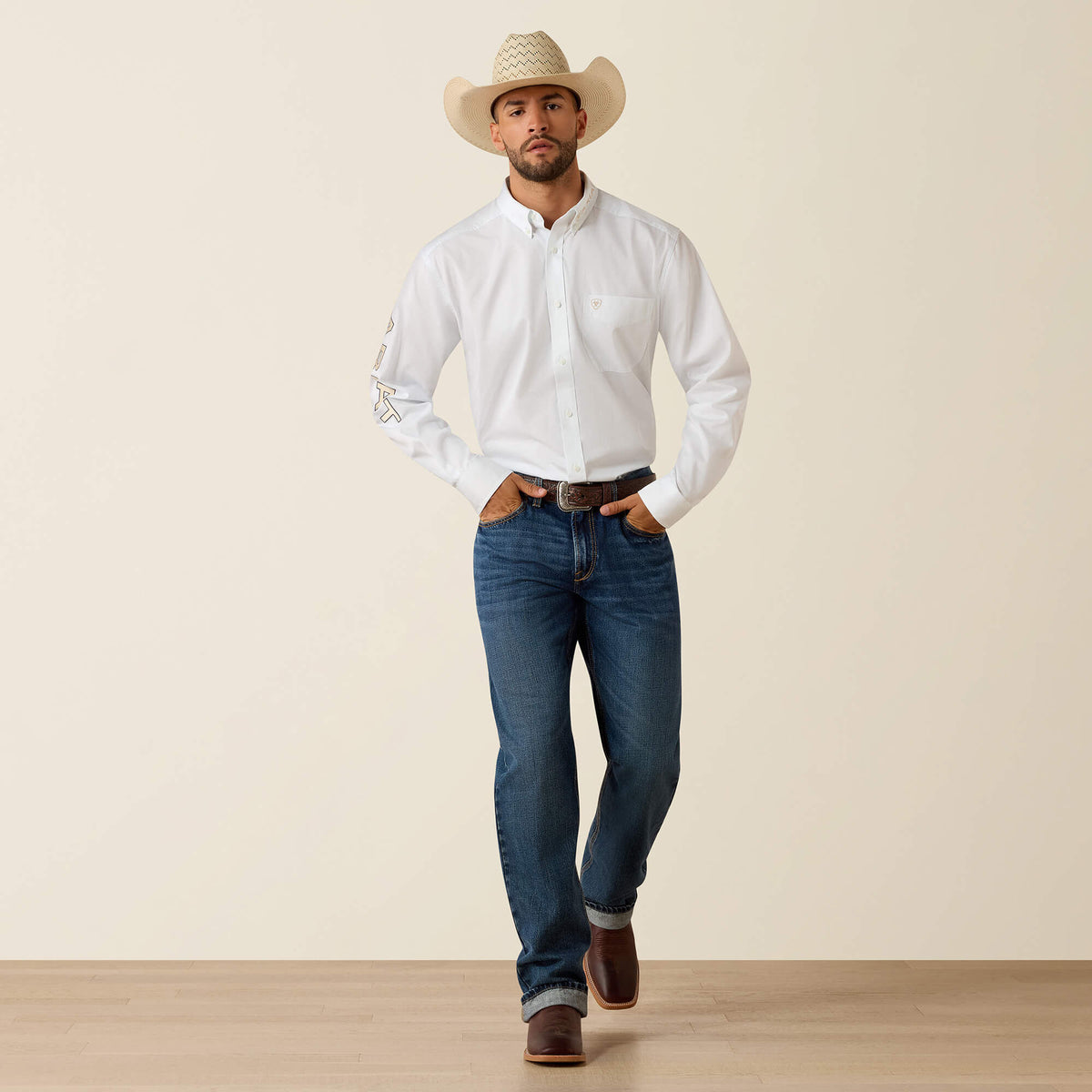 Ariat Best Seller Team Logo Lightweight Twill Classic Fit Shirt
