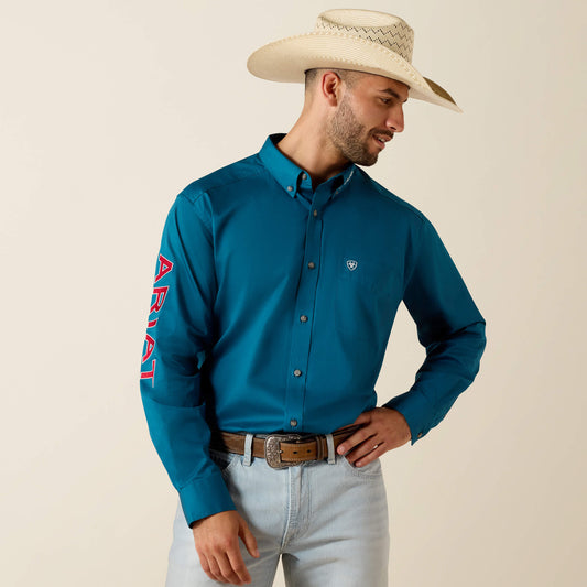 Ariat Hot Sale Team Logo Lightweight Twill Classic Fit Shirt
